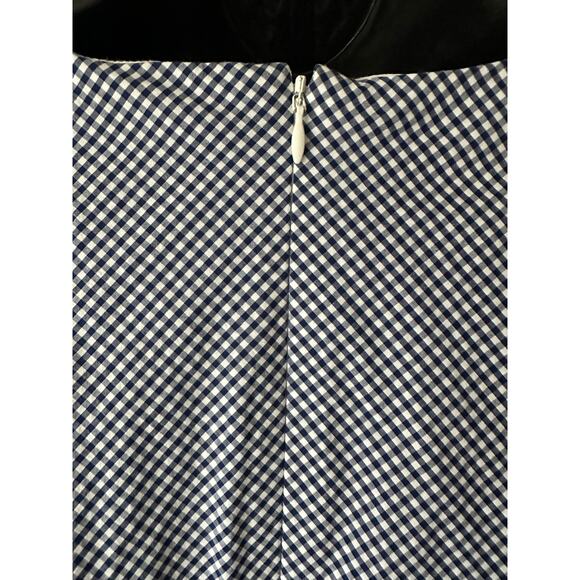 J.Crew Navy Gingham Wrap Dress | 100% Cotton | Fit & Flare Midi | Size 4 - Picture 6 of 8